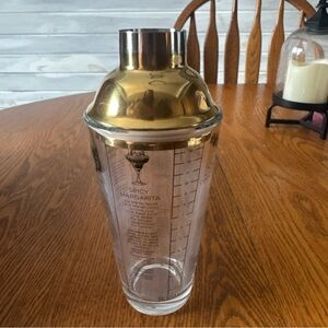 Elegant Gold and Clear Cocktail Shaker Cap Missing